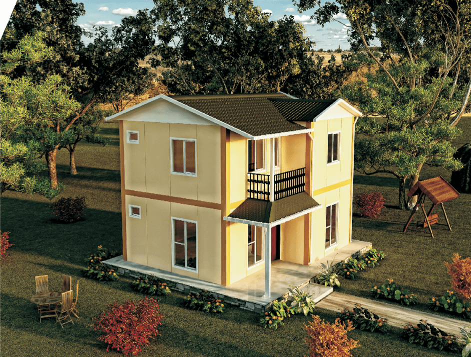 100 m² Çift Katlı Prefabrik Konut
