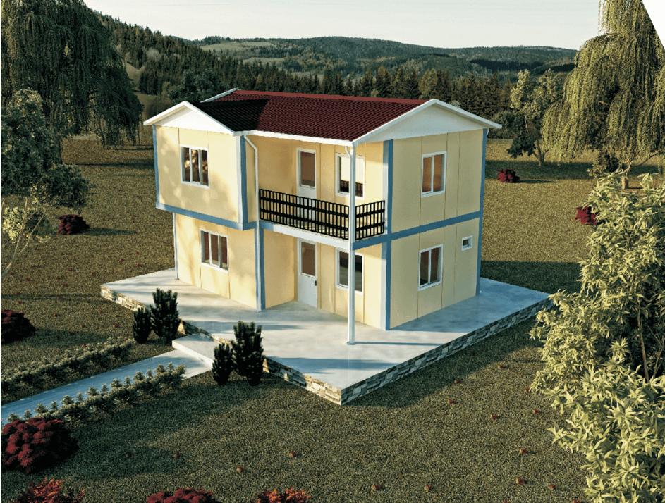 105 m² Çift Katlı Prefabrik Konut