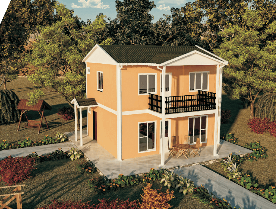 114 m² Çift Katlı Prefabrik Konut