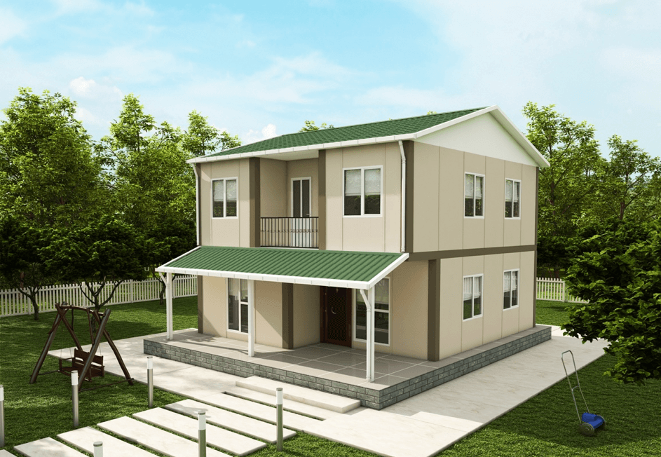 120 m² Çift Katlı Prefabrik Konut