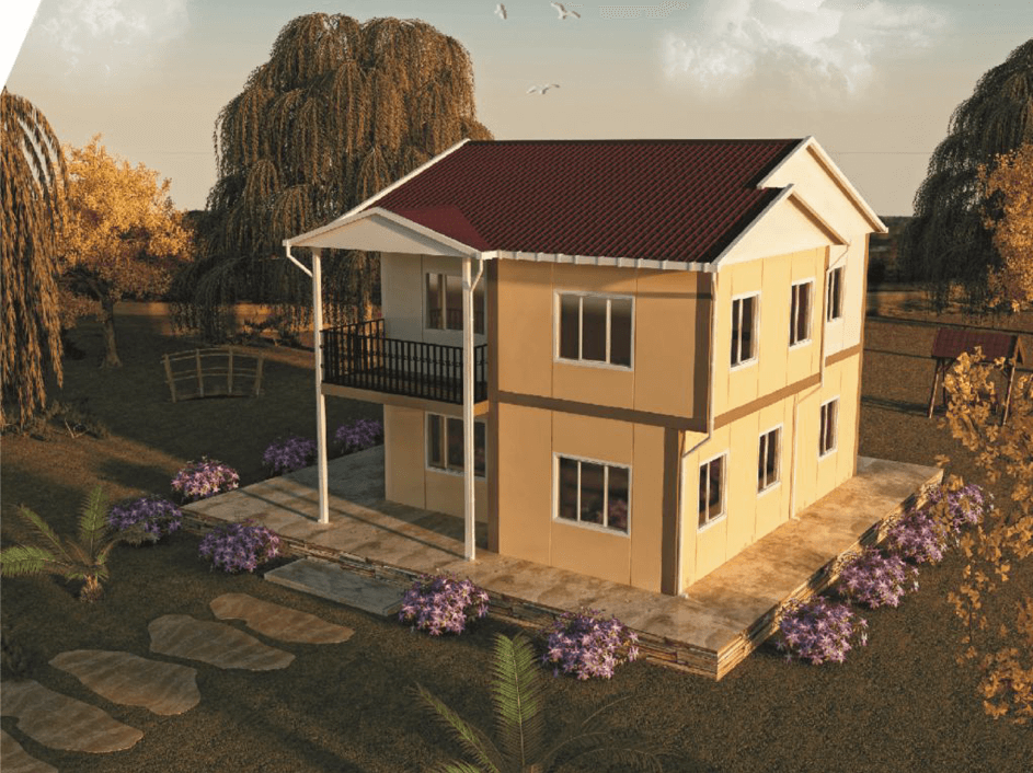 150 m² Çift Katlı Prefabrik Konut