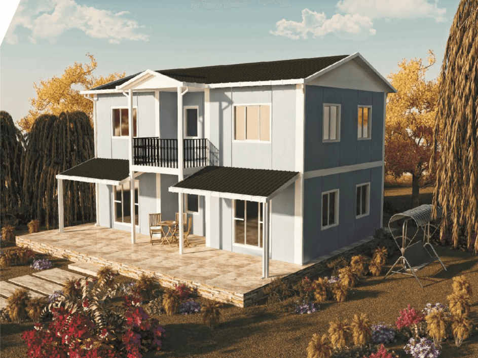 158 m² Çift Katlı Prefabrik Konut
